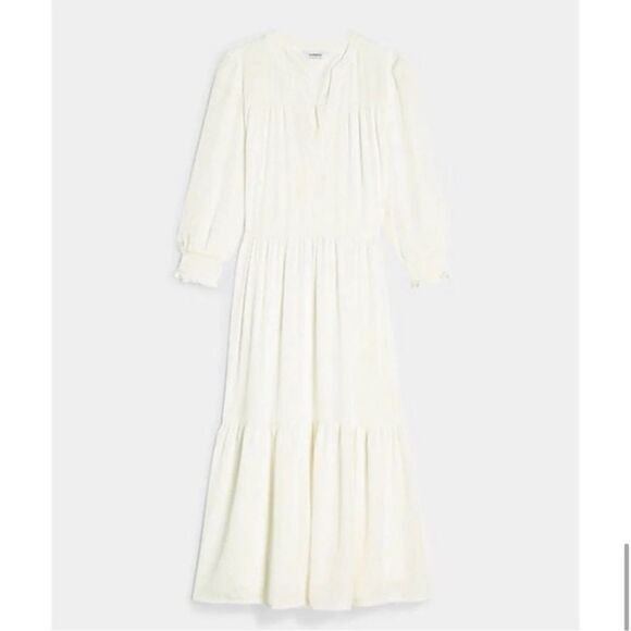 EXPRESS NWT Boho Ivory 3/4 Sleeve Midi Dress M - Picture 14 of 16